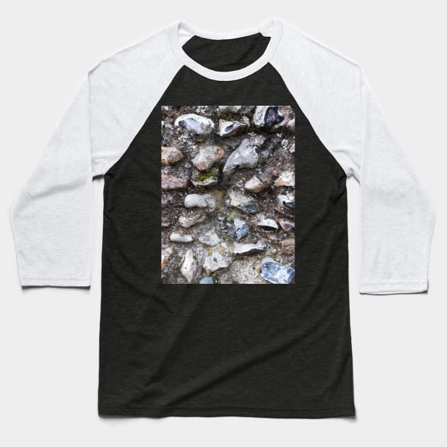 Flint Wall Baseball T-Shirt by Celtic Morrigan